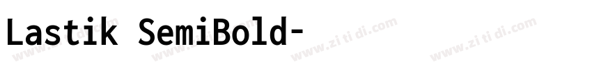 Lastik SemiBold字体转换